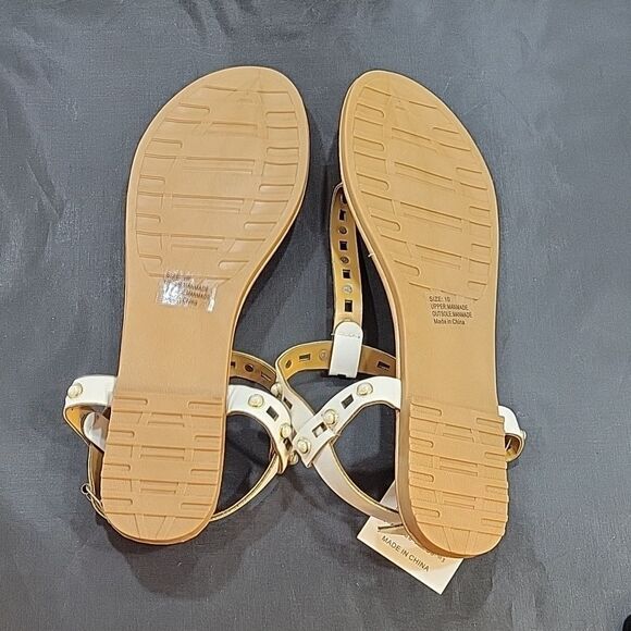 BRAND NEW OLIVIA MILLER STUDDED T STRAP ADJUSTABLE BUCKLE ANKLE STRAP SANDAL - Picture 8 of 12